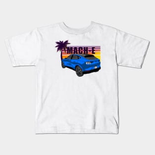 Sunset Mach-E in Grabber Blue Kids T-Shirt